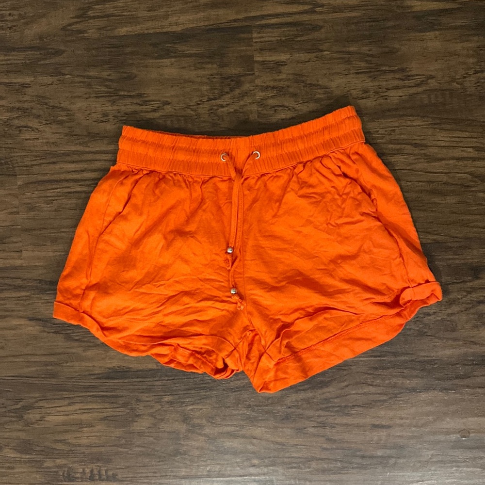 Orange/red linen shorts! Fit small!